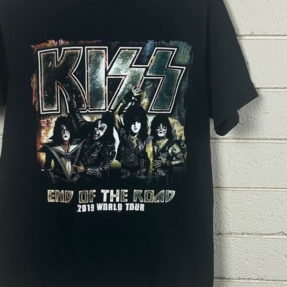 KISS 2019 World Tour Black Band Tee size M - Picture 7 of 9